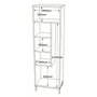 Hanah Home Armario Multiusos Dy1-Wk Nogal y Blanco